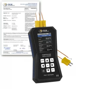 Termómetro PCE-T 420-ICA incl. certificado de calibración ISO