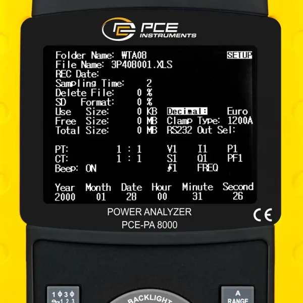 Watímetro PCE-PA 8000 - Imagen 2